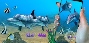 青い イルカ 魚 住む 壁紙： 水族館 魚 3D