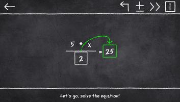 x=1: Learn to solve equations plakat