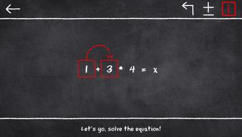 x=1: Learn to solve equations captura de pantalla 2