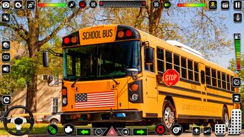 School Bus Driving Game 2024 پوسٹر
