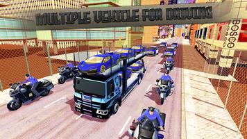 Police Car Transport Truck:New Car Games 2020 captura de pantalla 3