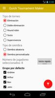 Quick Tournament Maker captura de pantalla 1