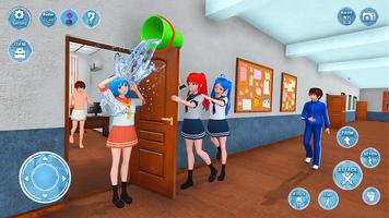 Anime High School Girl 3D Sim Ekran Görüntüsü 3