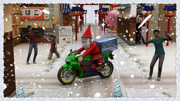 Christmas Santa Crazy Moto Jeu de Livraison 2k18 capture d'écran 3
