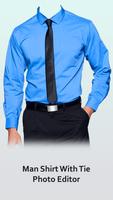 Man Shirt with Tie Photo Edito 海報
