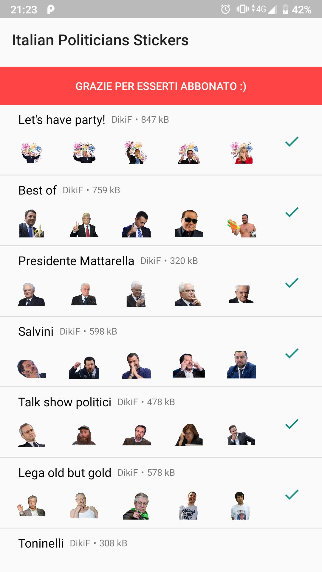 300 Stickers Di Politici Italiani Wastickerapps For Android