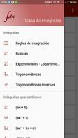 Tabla de Integrales โปสเตอร์