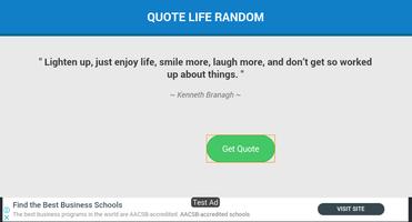 Quote Life Random plakat