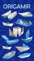 Embarcações de origami e esquemas de navios imagem de tela 1