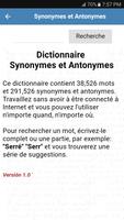 Dictionnaire Synonymes et Antonymes poster