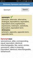 Dictionary Synonyms & Antonyms poster
