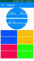 Adequate : The leading English french dictionary plakat