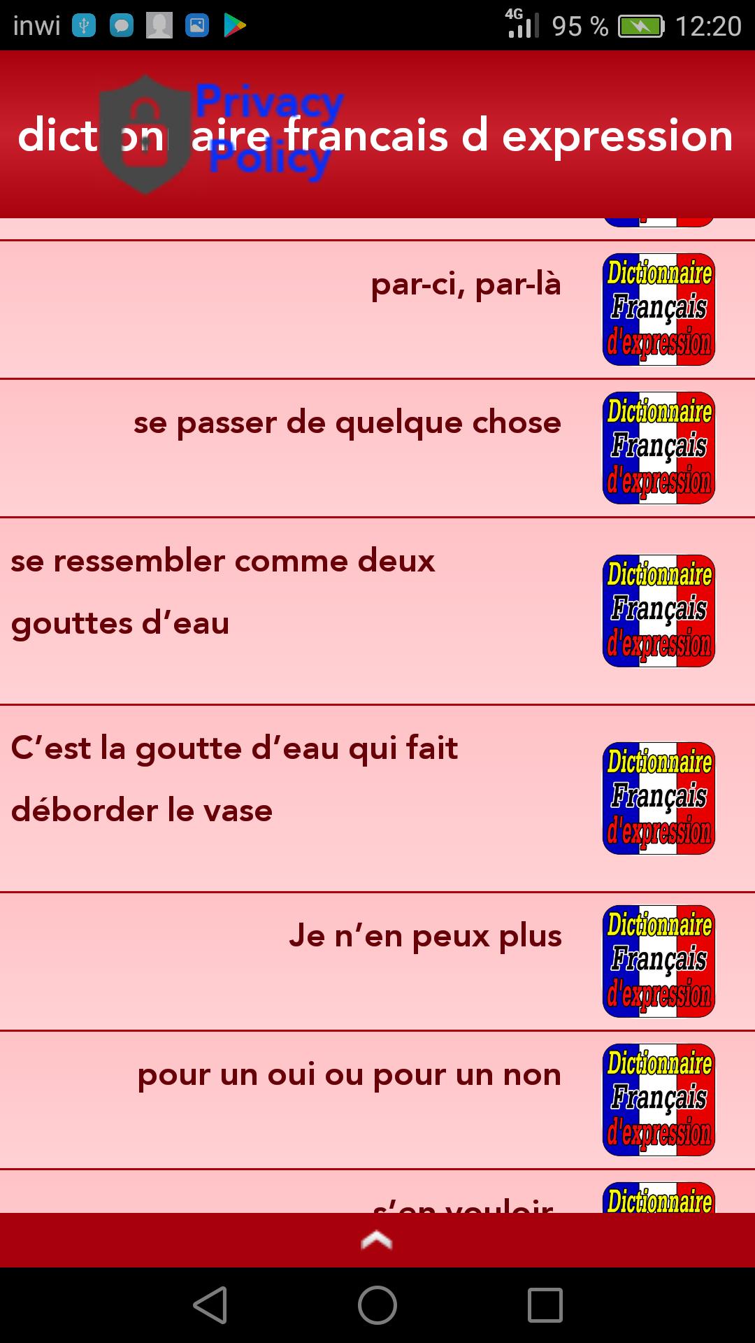 Dictionnaire Francais D Expression 19 For Android Apk Download