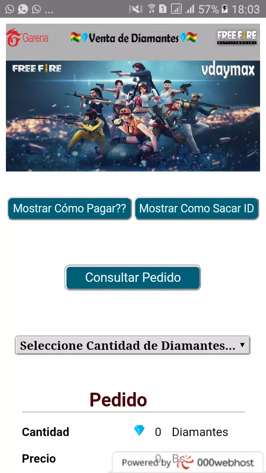 codigo promocional para comprar diamantes en free fire