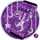 Diamond purple glitter theme APK