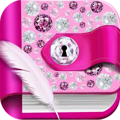 Diamond Diary With Lock