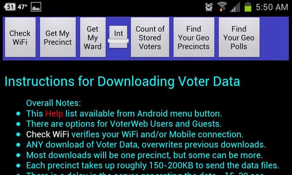 VoterWeb 2012 screenshot 2