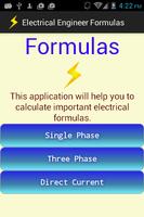 Fórmulas Ingenieria Eléctrica Poster