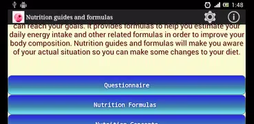 Nutrition guide and formulas