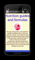 Nutrition guide and formulas poster