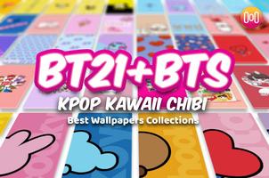 xxBT2Ixx Wallpaper + Kpop Chibi Kawaii version poster