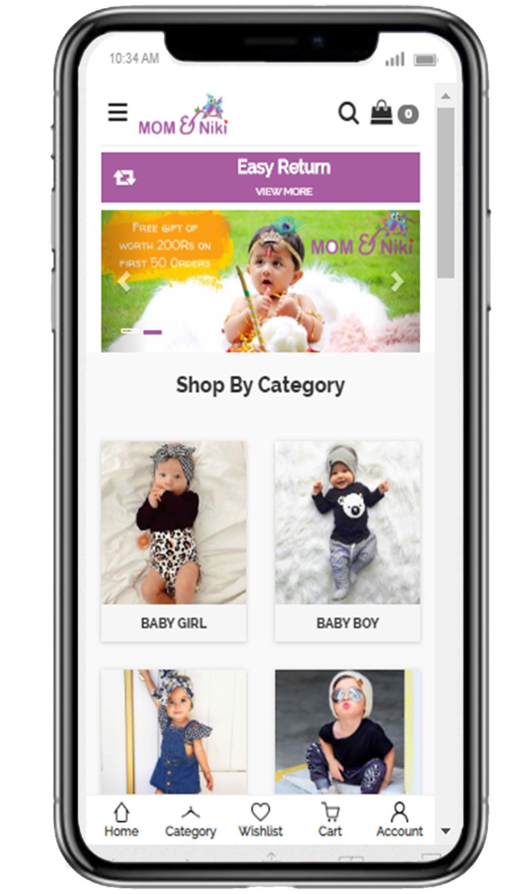 MOM and Niki Kids & Baby Clothing Online Shopping for Android - APK Download
