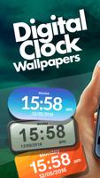 Digital Clock Wallpaper poster