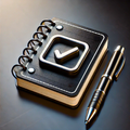 Black Notepad- Notes with lock