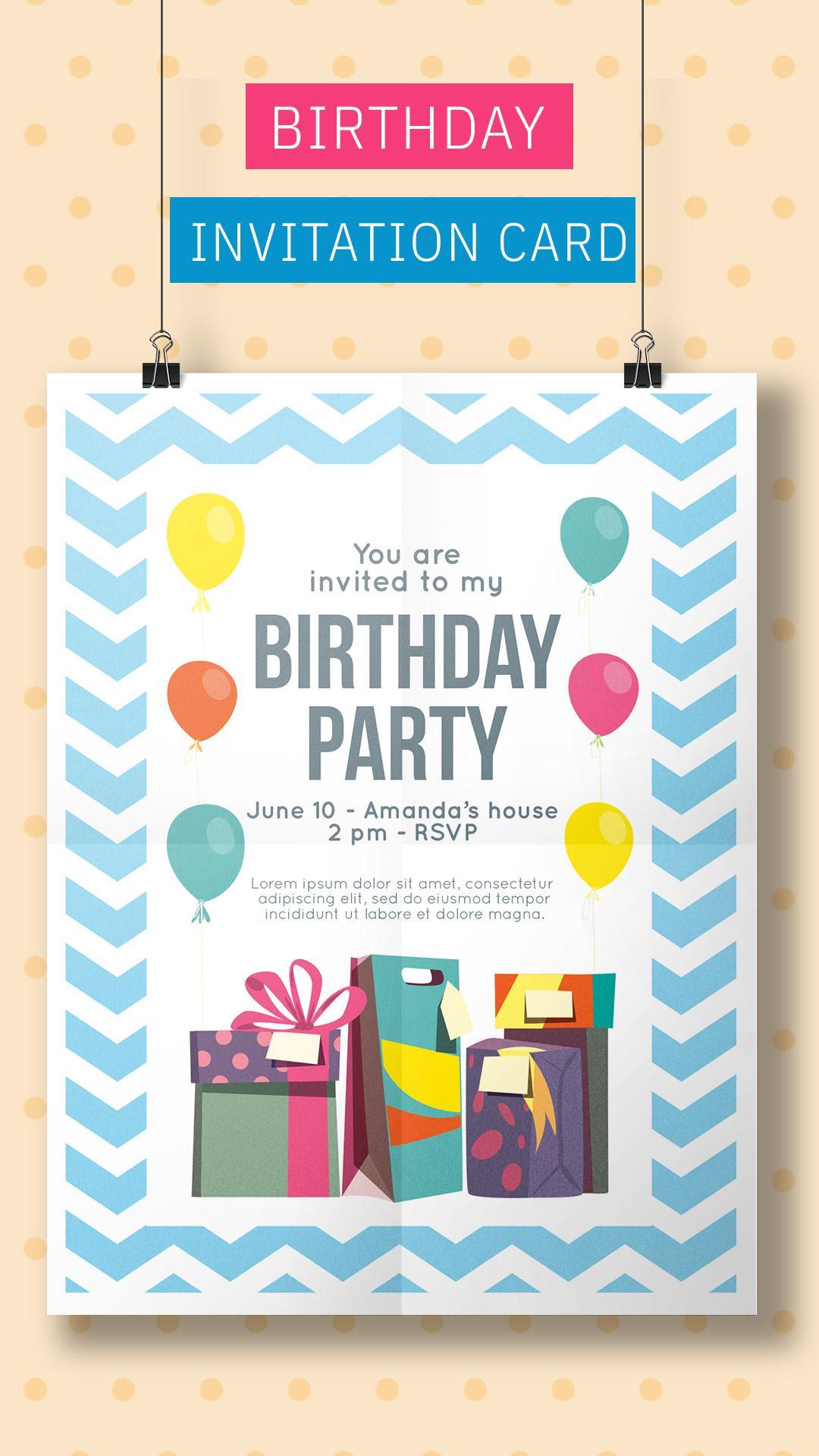 Birthday Invitation Maker: Invitation Card Maker for Android - APK Download