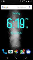 Smoke digital clock live wallp capture d'écran 1