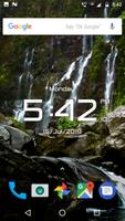 Waterfall digital clock lwp plakat
