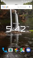 Waterfall digital clock lwp captura de pantalla 3