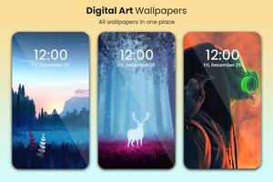 Digital Art Wallpaper & backgrounds 4K Offline App poster