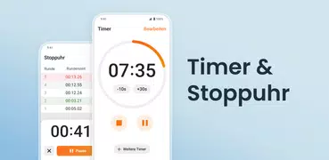 Uhr App: Timer + Stoppuhr