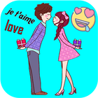 Pegatinas de amor para parejas- WAStickerApps ícone