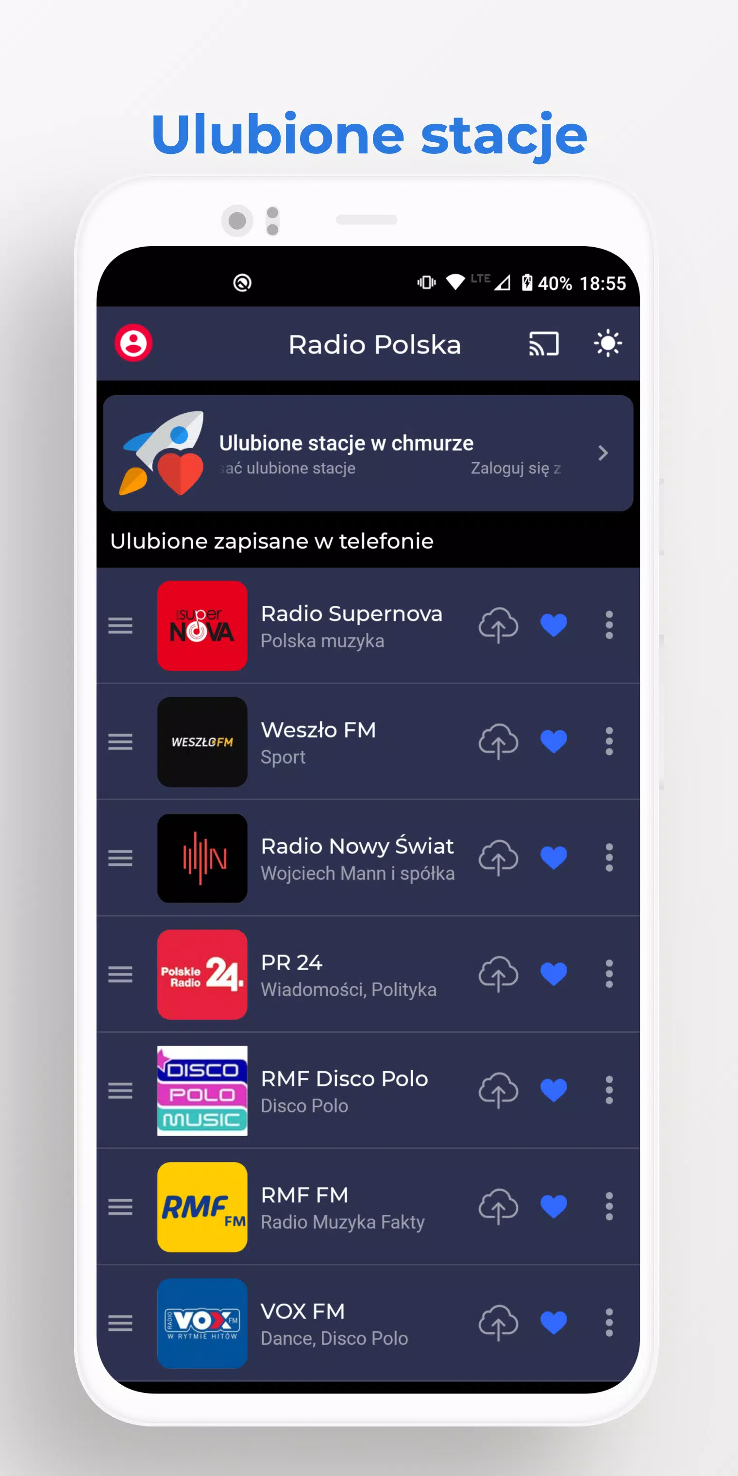 Polskie Stacje Radiowe Pro Najnowsza wersja 7.0 na Androida