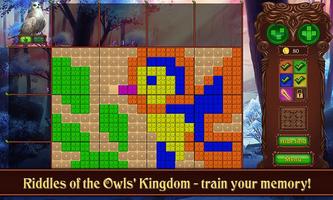 Pixel Cross. Art Owls' Kingdom Affiche