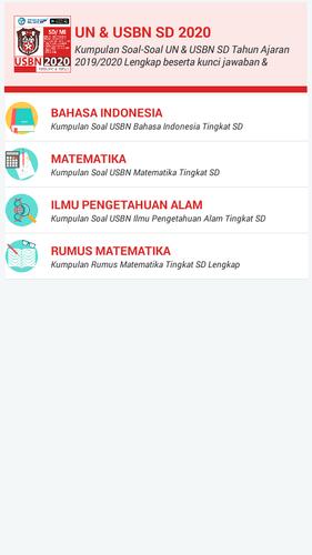 Soal Un Sd 2020 Usbn Uasbn For Android Apk Download