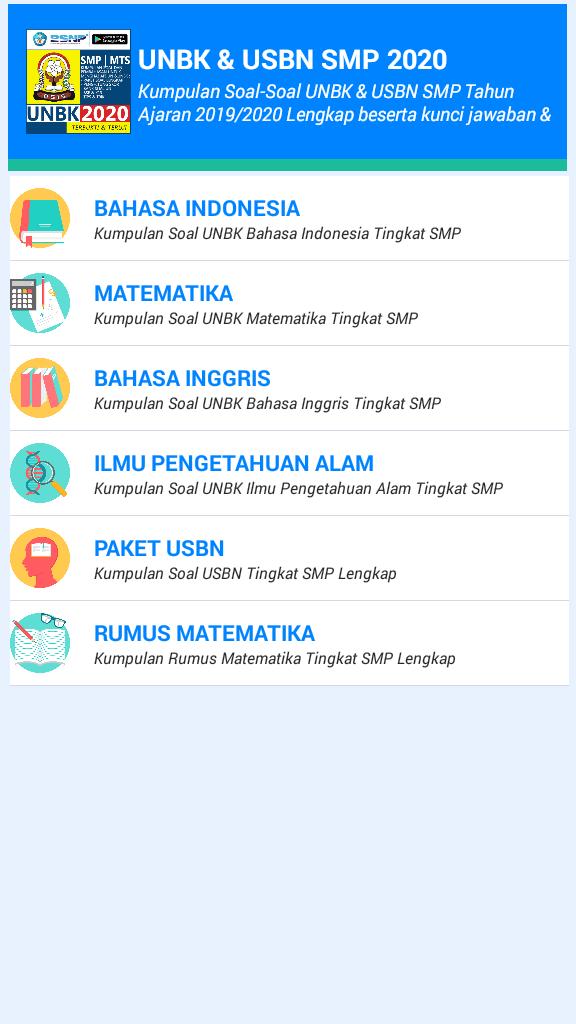 Soal Un Smp 2020 Usbn Unbk For Android Apk Download