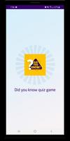 Did you know quiz game Affiche