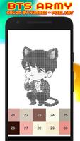 Kpop Chibi BTS Army Pixel Art - Coloring By Number ảnh chụp màn hình 3