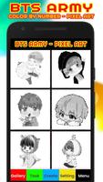 Kpop Chibi BTS Army Pixel Art - Coloring By Number ảnh chụp màn hình 1