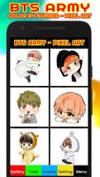 Kpop Chibi BTS Army Pixel Art - Coloring By Number скриншот 2