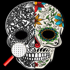 Skull Art Tattoo Coloring أيقونة