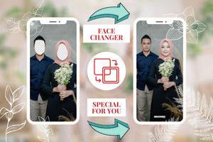 Hijab Wedding Couple Bridal Dr الملصق