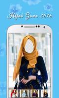 Party Hijab Gown Photo Frame الملصق