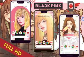 Blackpink Cartoon Wallpaper poster