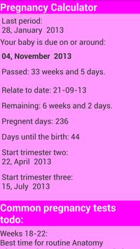Pregnancy calculator 截图 1