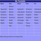 School Timetable Zeichen