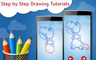 How to Draw Dinosaurs Lesson screenshot 1